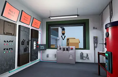 VR-Maschinenraum für Remote Trainings